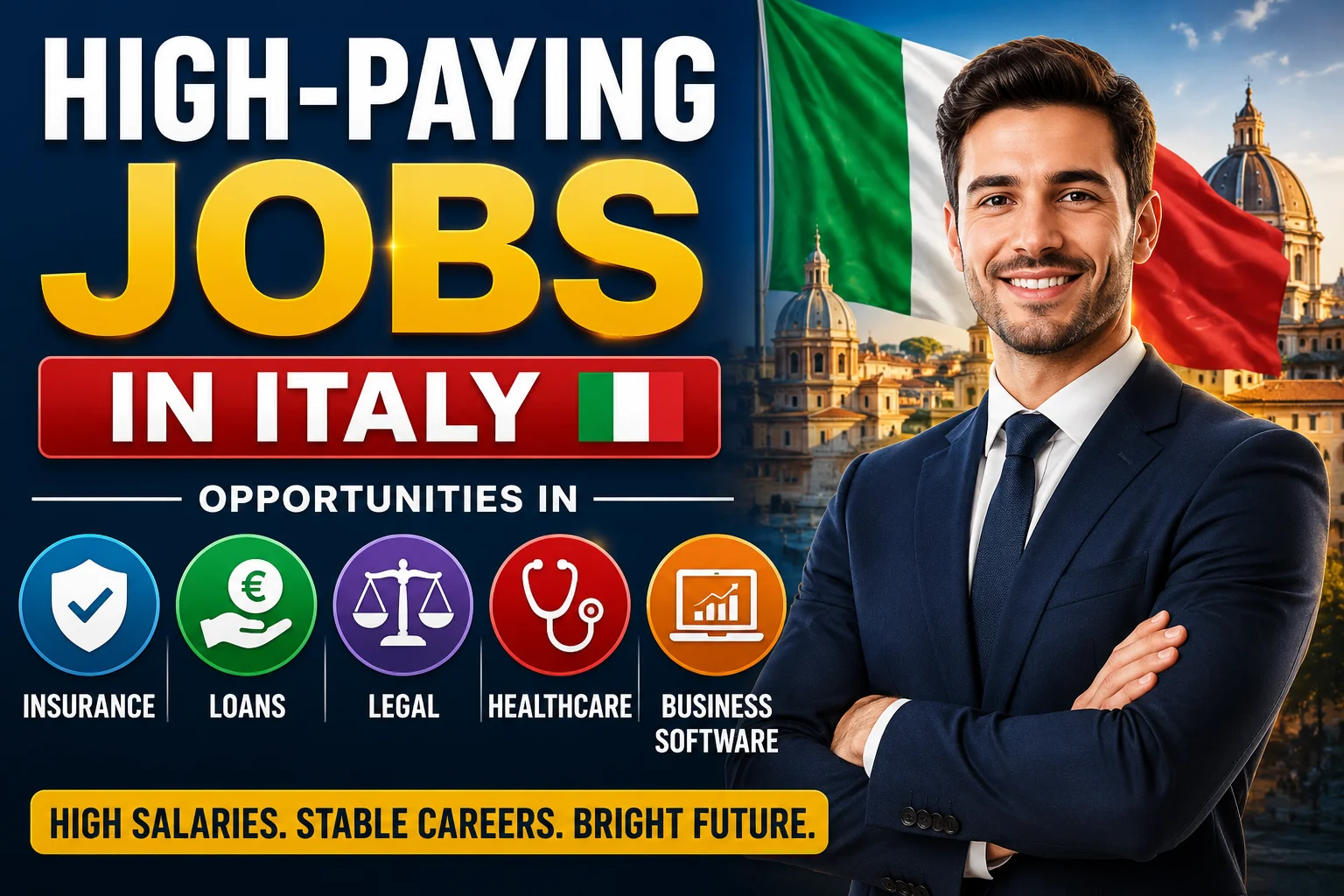High-Paying Jobs in Italy 2026: Opportunities in Insurance, Loans, Legal, Healthcare, and Business Software